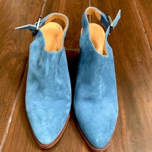 Blue Suede Booties